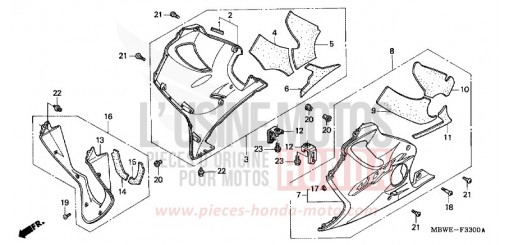 UNTERER WINDLAUF CBR600FS2 de 2002